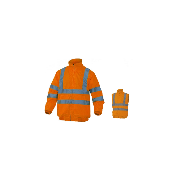 Veste haute visibilité orange taille L --Lire la description