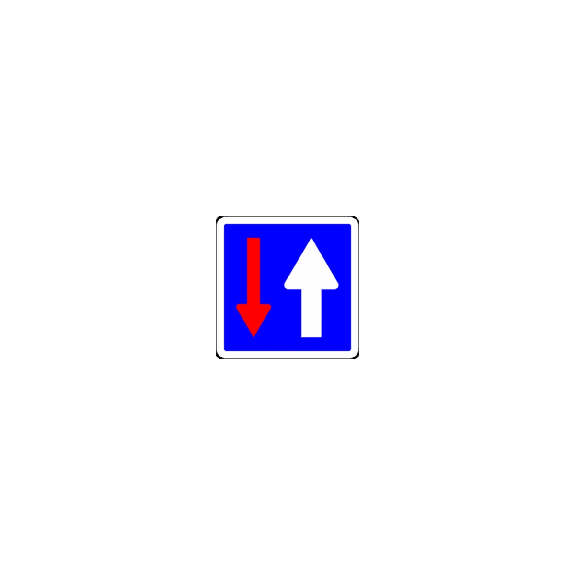 Panneau de signalisation CK18 - Circulation alternée Panneau de signalisation CK18 - Circulation alternée-Lire la description