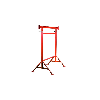 Tréteau Ø 49 de 1.45 à 2.65 m peint pieds fixes