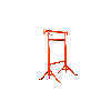 Tréteau Ø 49 de 0.80 à 1.30 m peint pieds pivotants