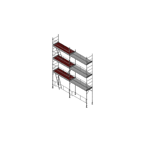 Échafaudage fixe de façade 59.5 m²-Lire la description