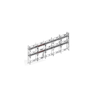 Échafaudage de façade en acier galvanisé 96 m²-Lire la description