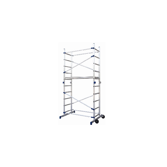 Echafaudage modulable roulant aluminium 3.80m - MODALU-Lire la description