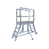 Plateforme Alu entre banches 3 marches 125 x 55 cm Hauteur 0.75 m