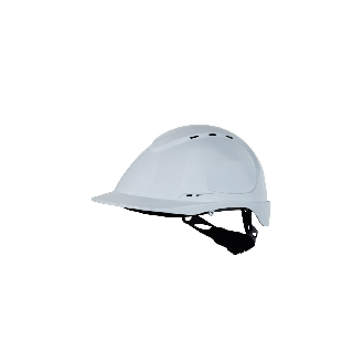 Casque de chantier blanc aéré en ABS-Lire la description