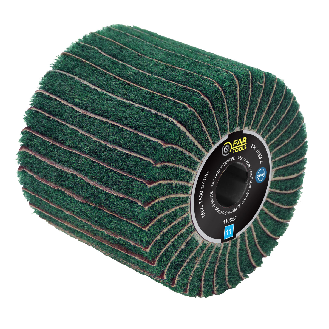 Brosse fibre synthétique A240 et lamelles abrasives A120-Lire la description