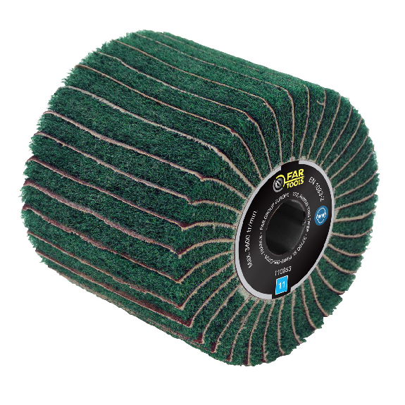 Brosse fibre synthétique A240 et lamelles abrasives A120 Brosse fibre synthétique A240 et lamelles abrasives A120-Lire la description