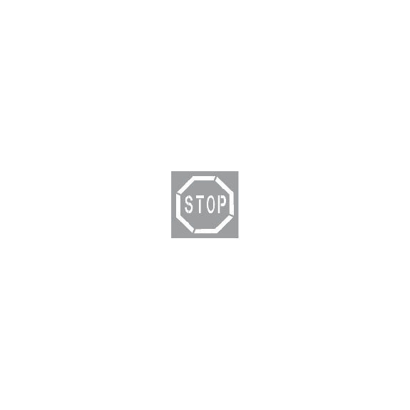 Pochoir Stop 60 cm Pochoir Stop 60 cm-Lire la description