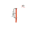 Coulisseau simple pour piquet d'implantation Coulisseau simple pour piquet d'implantation