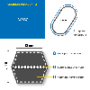 CMW - Correa trapezoidal hexagonal AA66