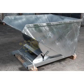 Benne auto-basculante galva. 540 litres-Lire la description