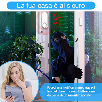 Contatto magnetico per porte e finestre - TUYA-Leggi tutto