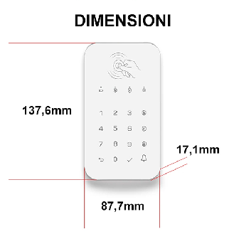 Tastiera wireless per sistema di allarme FR783-Leggi tutto