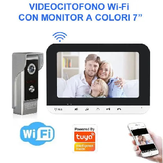 Videocitofono Wi-Fi con monitor a colori 7''-Leggi tutto