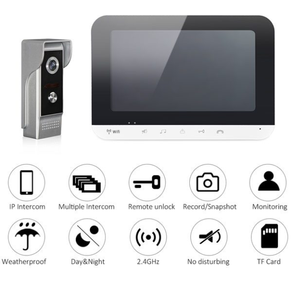 Videocitofono Wi-Fi con monitor a colori 7''-Leggi tutto