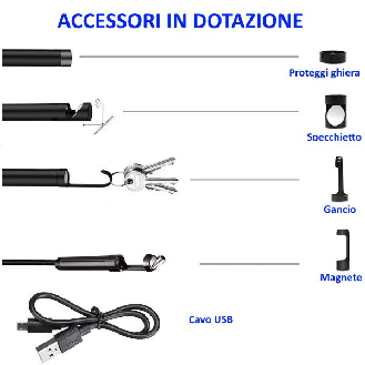Telecamera Endoscopica Wi-Fi per Smartphone - 5.5mm-Leggi tutto