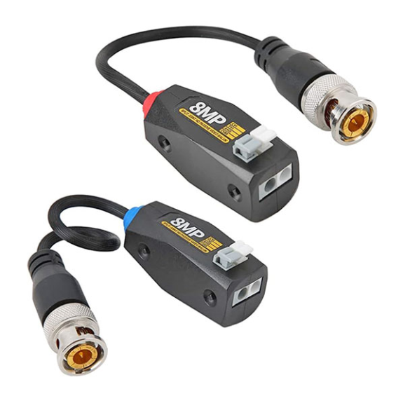 Coppia video balun passivi TVI/CVI/AHD/CVBS su cavo UTP - 4K - 400m-Leggi tutto