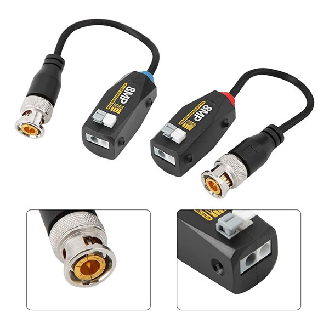 Coppia video balun passivi TVI/CVI/AHD/CVBS su cavo UTP - 4K - 400m-Leggi tutto