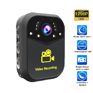 Police Body Camera con display LCD a colori da 2"-Leggi tutto