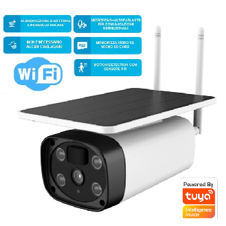 Telecamera WiFi con pannello solare e batteria-Leggi tutto