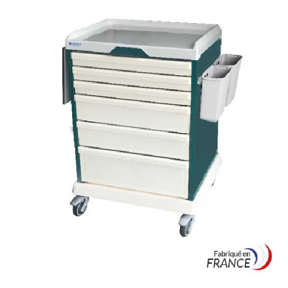 Chariot Novelo de soins 6 tiroirs avec accessoires-Lire la description