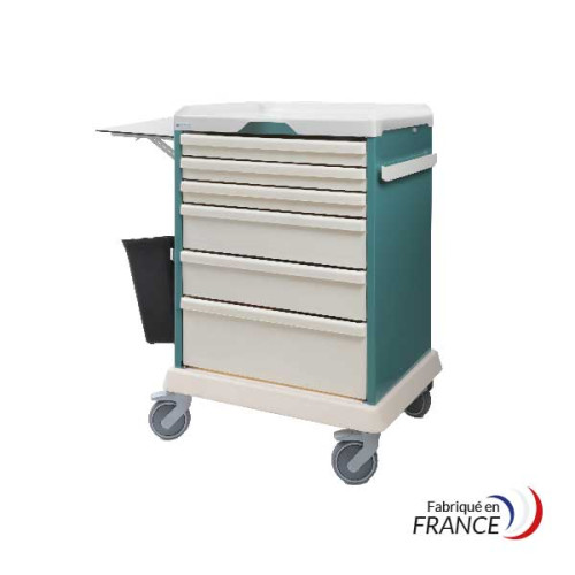 Chariot Novelo de soins 6 tiroirs avec accessoires-Lire la description