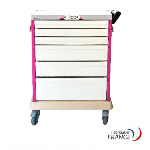 Chariot Novelo pour distribution des médicaments en centre hospitalier et clinique - 24 patients-Lire la description