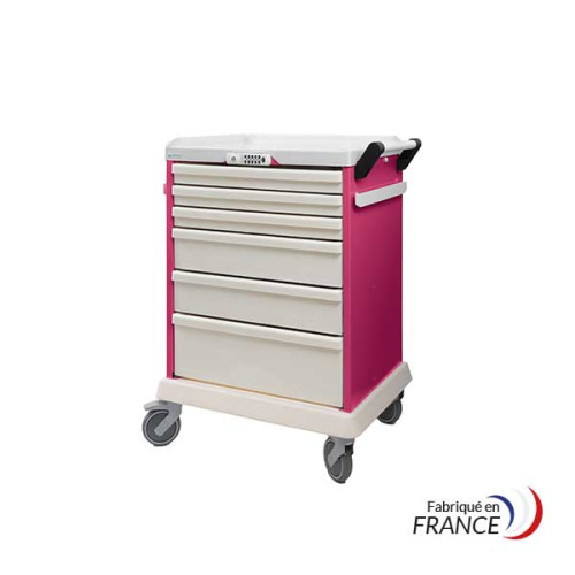 Chariot de distribution de médicaments pour 24 patients-Lire la description
