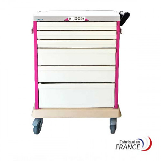 Chariot Novelo pour distribution des médicaments en centre hospitalier et clinique - 24 patients-Lire la description