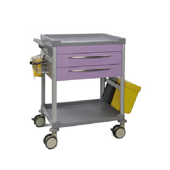 Chariot de soins Mdose équipé 2 tiroirs lavande Chariot de soins Mdose équipé 2 tiroirs lavande-Lire la description