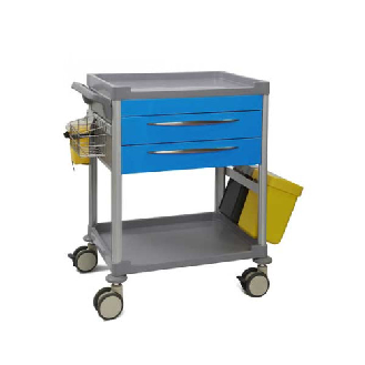 Chariot de soins Mdose équipé 2 tiroirs bleus-Lire la description