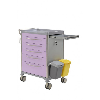 Chariot de soins Mdose équipé 5 tiroirs lavande Chariot de soins Mdose équipé 5 tiroirs lavande
