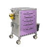 Chariot de soins Mdose équipé 5 tiroirs lavande Chariot de soins Mdose équipé 5 tiroirs lavande