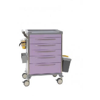 Chariot de soins Mdose équipé 5 tiroirs lavande-Lire la description