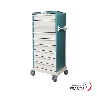 Armoire médicale mobile avec fermeture à code électronique-Lire la description
