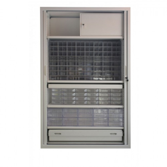 Armoire de service A13 équipée pour un stockage en dotation globale par spécialité Armoire de service A13 équipée pour un stockage en dotation globale par spécialité-Lire la description