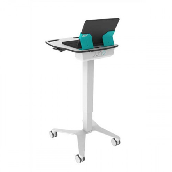 Chariot Juno pour PC portable, réglable en hauteur par vérin et boitier sécurisé arrière-Lire la description