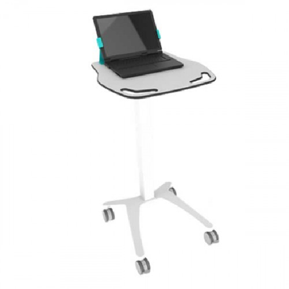 Chariot Juno pour PC portable, réglable en hauteur par vérin et boitier sécurisé arrière-Lire la description