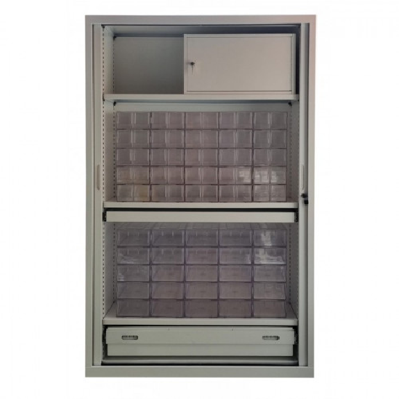 Armoire de service A15 équipée pour un stockage en dotation globale par spécialité-Lire la description