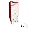 Armoire de stockage médicale mobile avec tiroirs verrouillables