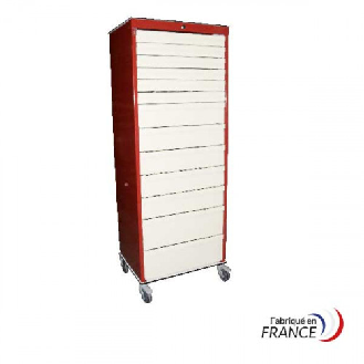 Armoire de stockage médicale mobile avec tiroirs verrouillables-Lire la description