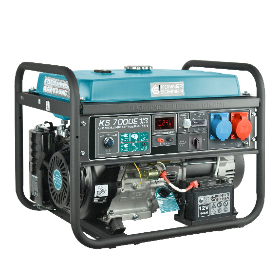 Benzingenerator KS 7000E 1/3 Spannung, V 230/400 Max./nom. Leistung (230V), kW 5.5/5.0-Beschreibung lesen