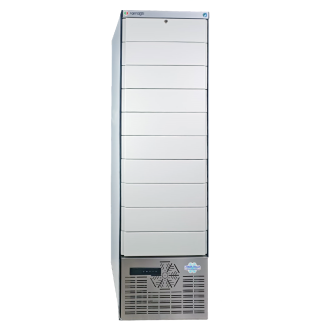 Cassettiera Refrigerata per Farmaci, unica temperatura positiva, un motore, 10 cassetti in alluminio totalmente estraibili, 220V-Leggi tutto