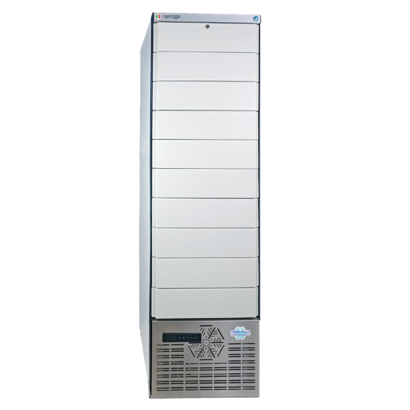 Cassettiera Refrigerata per Farmaci, unica temperatura positiva, un motore, 10 cassetti in alluminio totalmente estraibili, 220V-Leggi tutto