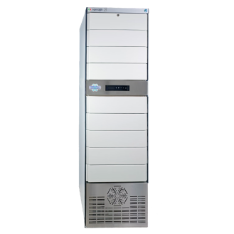 Cassettiera Refrigerata per Farmaci, due temperature positive, due motori indipendenti, 10 cassetti in alluminio, 220V-Leggi tutto