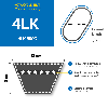 CMW - Keilriemen für Motorhacken 4LK-590 Länge :1499mm - 59inch mit trockener Hülle und Kevlar-Kabel.