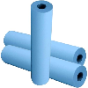 Draps d'examen plastifiés bleus 50x38 cm 68m (Carton de 6 rouleaux)