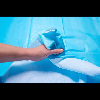 Draps d'examen plastifiés bleus 50x38 cm 68m (Carton de 6 rouleaux)
