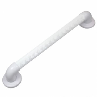 Barre d'appui en résine rainurée blanche 60 cm-Lire la description