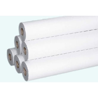 Drap d'examens ouaté recyclée lisse blanc 2 plis M'Roll 50x35cm 135 formats 18g/m2 (carton de 12 rouleaux)-Lire la description